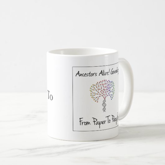 Ich bin eine "Beeren-" Gönner-Weiß-Tasse Kaffeetasse (VorderseiteRechts)