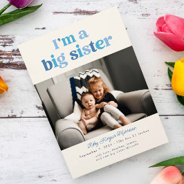 Ich bin eine Big Sister (Blue) Flat Announcement C Ankündigung