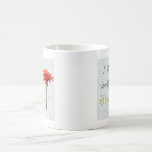 Ich bin eine blühende Kaffeegebläse Kaffeetasse (Mittel)