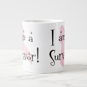 Ich bin eine Brustkrebs-Überlebende Krebskriegerin Jumbo-Tasse