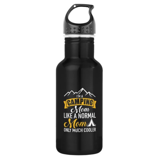 Ich bin eine Camping Mutter Edelstahlflasche (Vorderseite)
