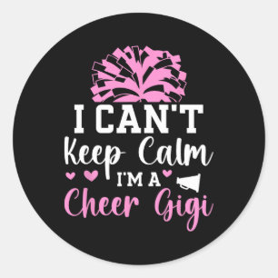 Ich bin eine Cheer Gigi Oma Gigi einer Cheerleader Runder Aufkleber