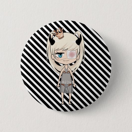 Ich bin eine Chibi Prinzessin Pin Button (Vorderseite)