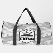 Ich bin eine Coole Catch-Graue-Camouflage Duffle Bag (Vorderseite)