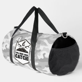 Ich bin eine Coole Catch-Graue-Camouflage Duffle Bag