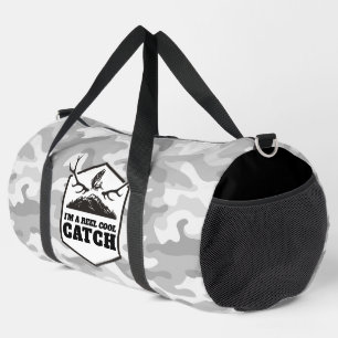 Ich bin eine Coole Catch-Graue-Camouflage Duffle Bag