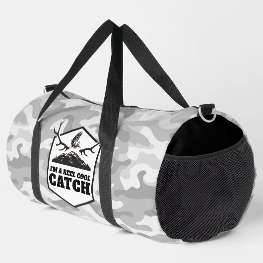 Ich bin eine Coole Catch-Graue-Camouflage Duffle Bag (Rechte Ecke)