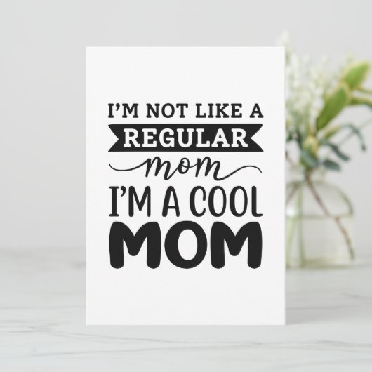 Ich bin eine Coole Mama Dankeskarte (Stehend Vorderseite)