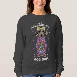 Ich bin eine Dachshund-Mama - Lila Pullover 