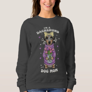 Ich bin eine Dachshund-Mama - Lila Pullover