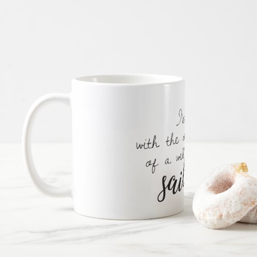 Ich bin eine Dame Kaffeetasse (Mit Donut)