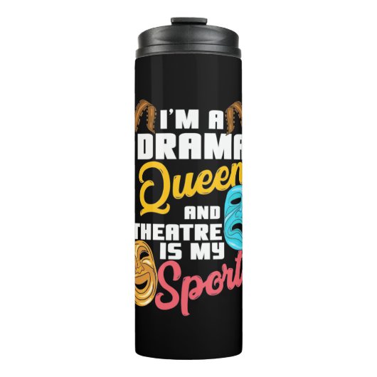 Ich bin eine Drama-Königin Thermosbecher (Vorderseite)