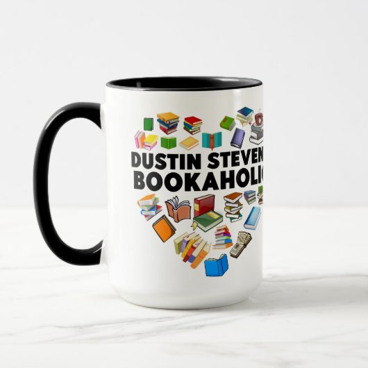 Ich bin eine Dustin Stevens Bookaholic-Tasse Tasse (Links)
