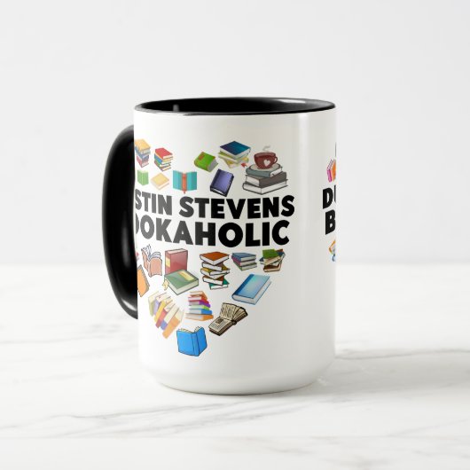 Ich bin eine Dustin Stevens Bookaholic-Tasse Tasse (Vorderseite Links)