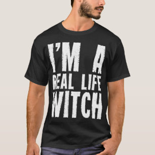Ich bin eine echte Hexe Broom Witchcraft Hexen Hex T-Shirt