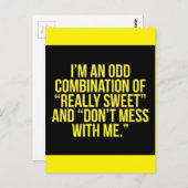 ICH BIN EINE EIGENE KOMBINATION AUS WIRKLICH SCHNE POSTKARTE (Vorne/Hinten)