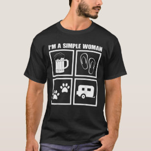 Ich bin eine einfache Frau Bier Flip Flops Hund Re T-Shirt