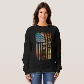 Ich bin eine einfache Frau Camping Wein Flip Flops Sweatshirt (Vorne ganz)