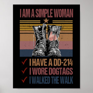 Ich bin eine einfache Frau, die ich zwei mal vier Poster