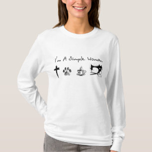 Ich bin eine einfache Frau, die jesus-Hundekaffee T-Shirt