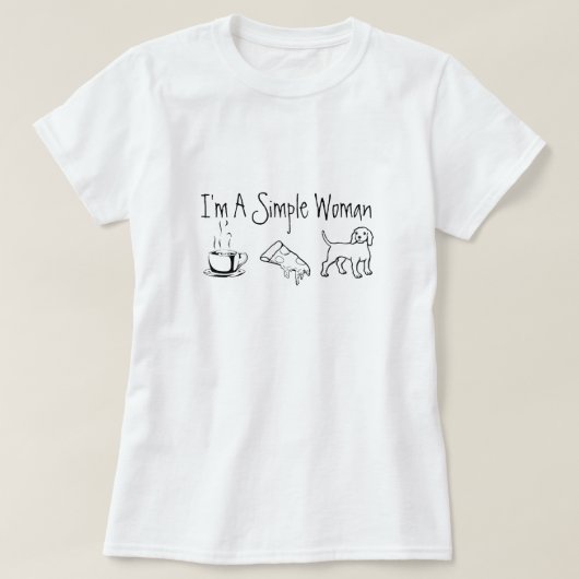 Ich bin eine einfache Frau T-Shirt (Design vorne)