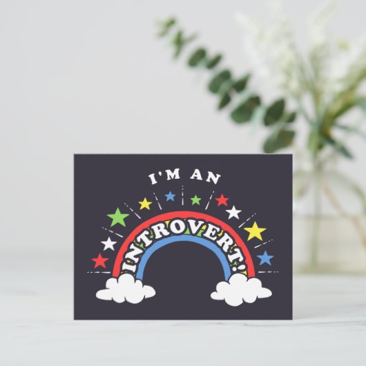 Ich bin eine Einführung Postkarte (Stehend Vorderseite)