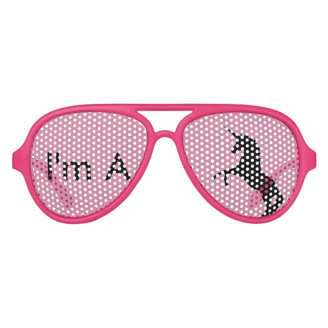 Ich bin eine Einhornbrille Sonnenbrille (Vorderseite)