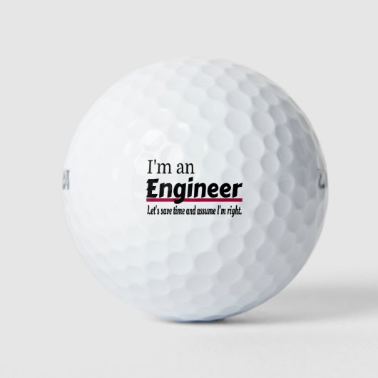 Ich bin eine ENGINEER-Funny-Neuheit Golfball (Vorderseite)