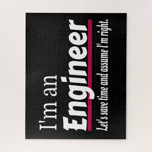 Ich bin eine ENGINEER-Funny-Neuheit Puzzle (Vertikal)