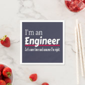 Ich bin eine ENGINEER-Funny-Neuheit Serviette (Beispiel)