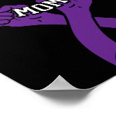 Ich bin eine Epilepsie Mama Epileptic Warrior Moth Poster (Ecke)