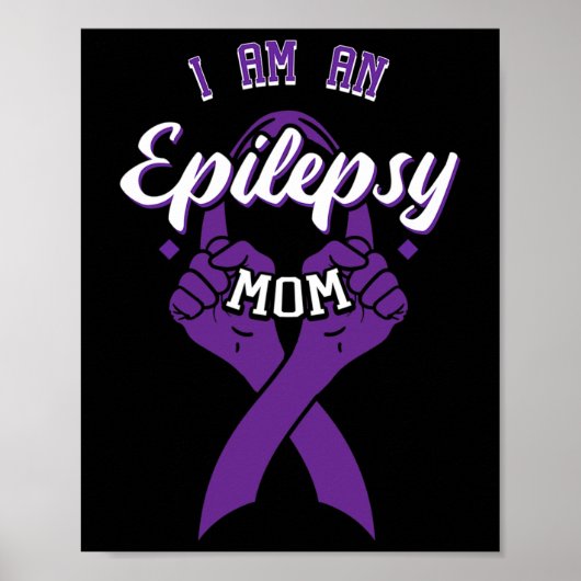 Ich bin eine Epilepsie Mama Epileptic Warrior Moth Poster (Vorne)