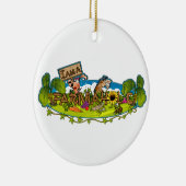 Ich bin eine Farmaholic Weihnachtsverzierung Keramik Ornament (Rechts)