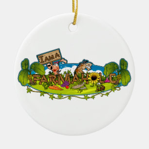 Ich bin eine Farmaholic Weihnachtsverzierung Keramik Ornament