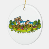 Ich bin eine Farmaholic Weihnachtsverzierung Keramik Ornament (Links)