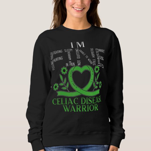 Ich bin eine feine Celiakose Warrior I Hate Gluten Sweatshirt (Vorderseite)