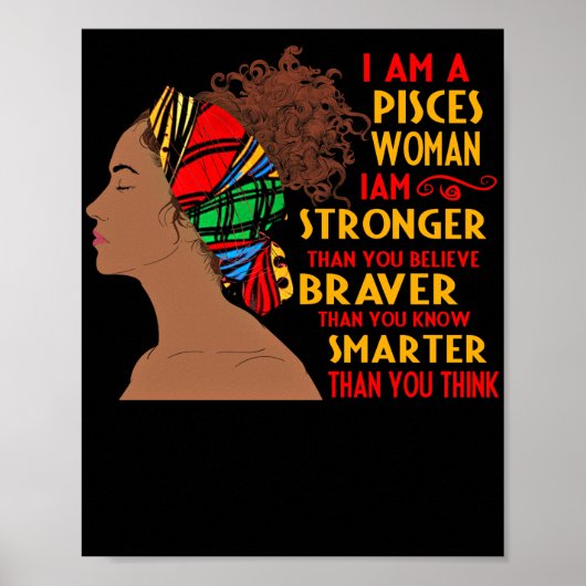 Ich bin eine Fisch-Frau, die ich stärker bin, als  Poster (Vorne)