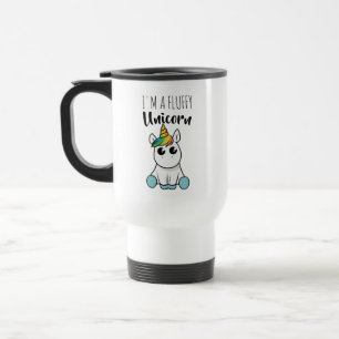 Ich bin eine Fluffy Unicorn-Kaffee-Insulated Tasse