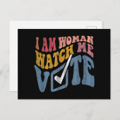 Ich bin eine Frau, die mir zusehen kann, wie ich 2 Postkarte (Vorne/Hinten)