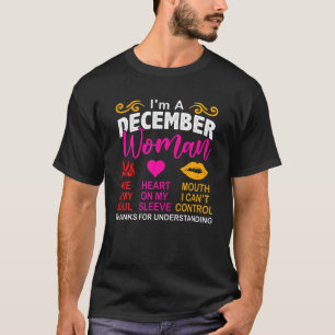 Ich bin eine Frau im Dezember, danke für das Vers T-Shirt