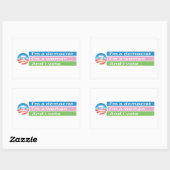 Ich bin eine Frau und ich stimme ab! Rechteckiger Aufkleber (Blatt)