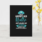 Ich bin eine ganz alte Krankenschwester - lustige Karte (Gelbe Blume)