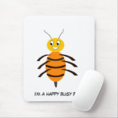 Ich bin eine glückliche Biene! Mousepad (Mit Mouse)
