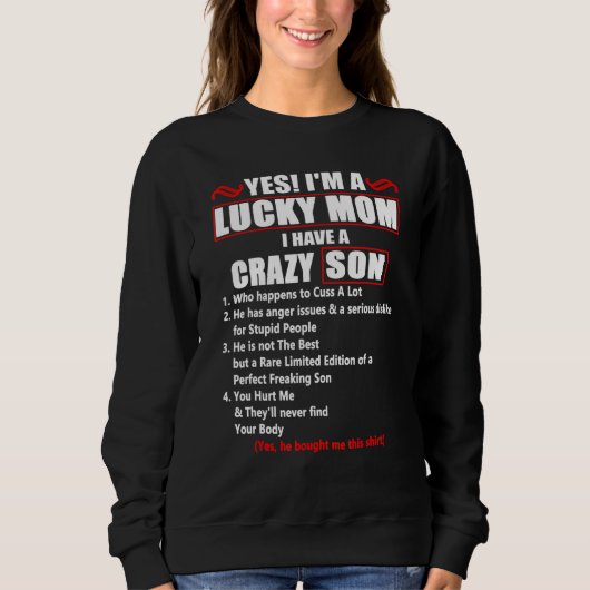 Ich bin eine glückliche Mama, dass ich einen verrü Sweatshirt (Vorderseite)