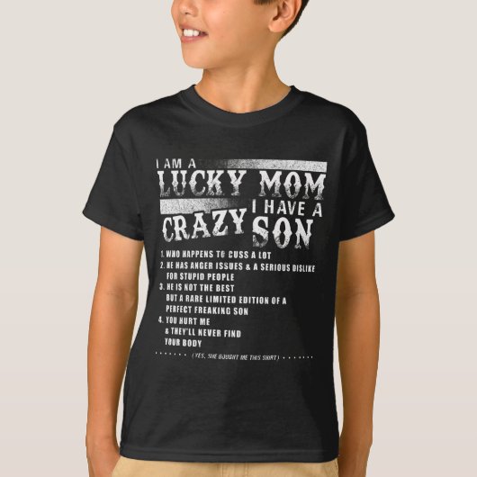 Ich bin eine glückliche Mama habe ich eine verrück T-Shirt (Vorderseite)