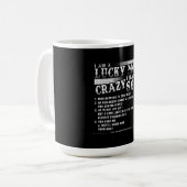 Ich bin eine glückliche Mama und habe eine verrück Kaffeetasse (Vorderseite Links)