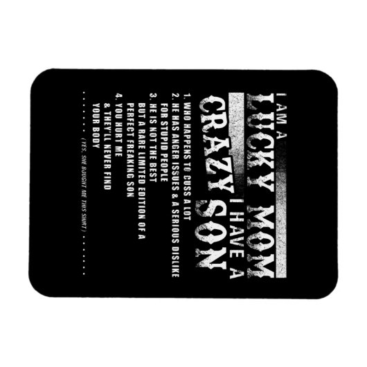 Ich bin eine glückliche Mama und habe eine verrück Magnet (Horizontal)