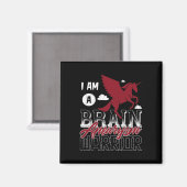 Ich bin eine Gra zur Unterstützung des Bewusstsein Magnet (Vorderseite/Rückseite)