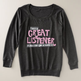 Ich bin eine großartige Hörerdamen plus die Größe  Hoodie