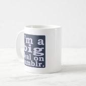 Ich bin eine große Sache auf Tumblr Kaffeetasse (Vorderseite Links)